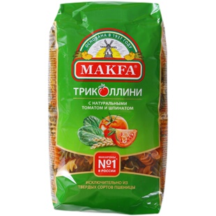 俄罗斯进口意大利面低脂螺旋面全小麦粉通心粉面条儿童营养早餐