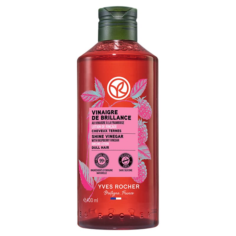YVES ROCHER 伊夫黎雪 亮泽覆盆子护发醋400ml*2改善毛糙柔顺光泽