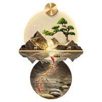 帶燈玄關(guān)裝飾畫流水生財高端