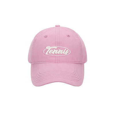 粉色刺绣字母棒球帽女款宽帽檐
