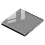 国际电工玻璃镜面质感86型暗装超薄一开单控两开双控电灯开关面板