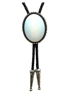 百搭配饰短袖蓝色条纹大宝石吊坠