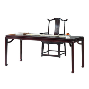 赞比亚血檀书桌中式办公桌实木学习桌非洲小叶紫檀书法桌明式画案