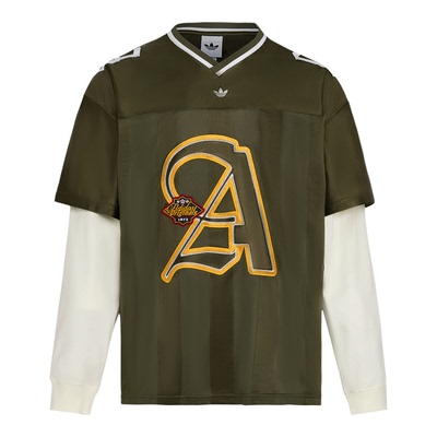 Adidas/阿迪达斯正品三叶草男士透气二合一球衣复古长袖T恤KS5329