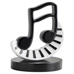 晶瀚黑白乐章系列音乐符号树脂桌面摆件客厅装饰品创意艺术品
