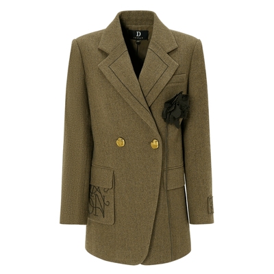 IDPAN直身版型中长款西服外套