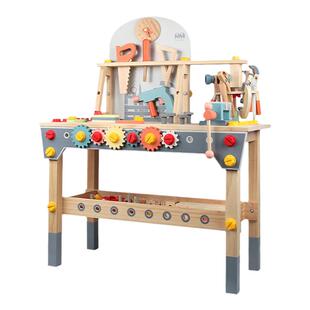 过家家玩具木制维修工具台儿童动手拧螺丝锻炼培养益智早教模仿