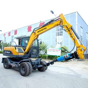 挖改螺旋钻挖树坑电线杆房屋地基光伏发电打孔机 挖机改螺旋钻机