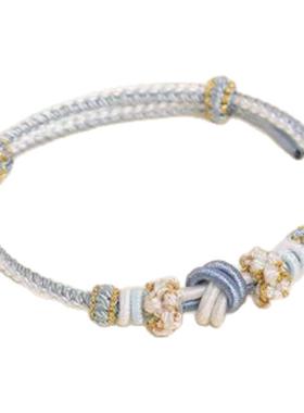 编织手绳情侣手链穿黄金转运珠diy手工半成品本命年红绳新年礼物