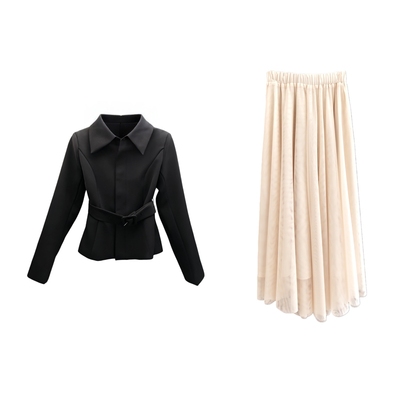 亚曼庄园千金穿搭小香风套装