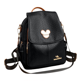 新款软皮质双肩包女威森袋鼠中年妈咪背包皱皮休闲百搭女士双肩背