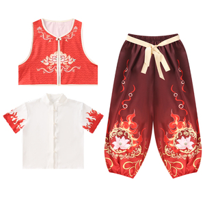 哪吒男女同款套装六一演出服汉服表演服舞蹈服装幼儿园服装国风春