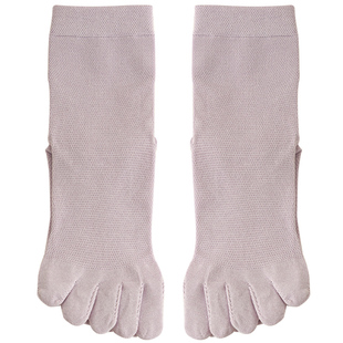 五指袜子女中筒春秋季透气分趾袜纯棉防臭脚气夏薄款长袜全棉无骨