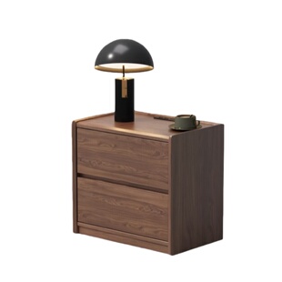 纯实木床头柜家用卧室收纳柜床边抽屉带锁储物柜小型中古风新款