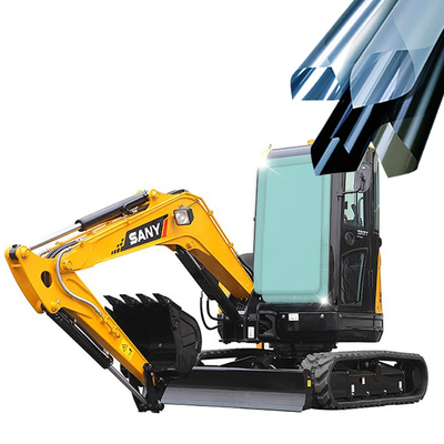 挖掘机贴膜玻璃防晒隔热遮光隐私