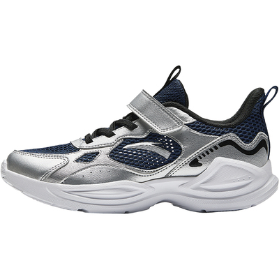 安踏儿童鞋男童运动鞋软底2025年冬季革面轻便跑鞋网面防臭童鞋子