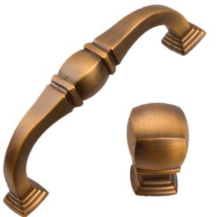 美式红黑拉手咖啡古铜拉手欧式抽屉橱柜门把手酒柜鞋柜门拉手把手