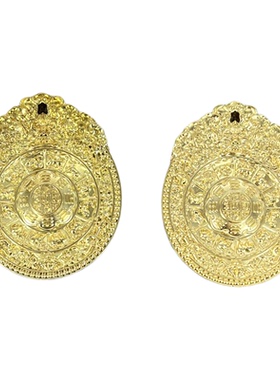 大明永乐黄铜镀金色九宫牌吊坠