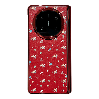 折叠款电镀壳皮质双中轴防摔外壳