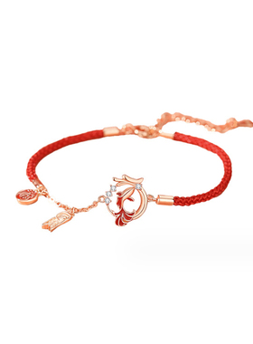 龙年锦鲤/纯银/红绳手链