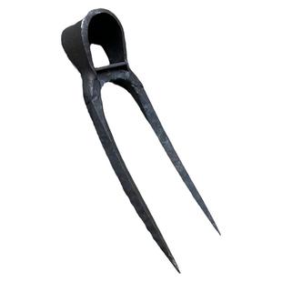 手工锻打加厚全钢老式长把小铁耙开荒种菜拉刨花挖桩锄头农用工具