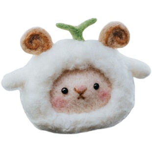 五花马羊毛毡戳戳乐手工自制diy一羊迁徙小羊钥匙扣挂件情侣礼物