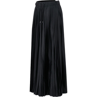 滔搏NIKE耐克女子休闲褶裥阔腿宽松缎面运动长裤HJ0521-010