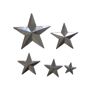 欧世艺铁花铁艺冲压配件批发&A361抽象艺术·大中小号立体五角星