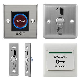 自动门禁开关出门按钮感应门手掌开门304不锈钢86型电动门非接触