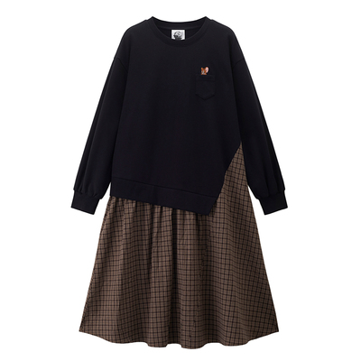 Giordano/佐丹奴假两件卫衣裙