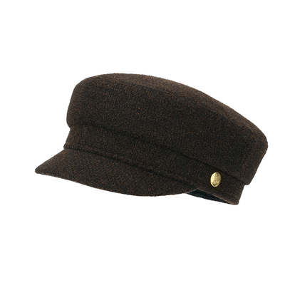 定制款氛围拉满英伦风金扣报童帽