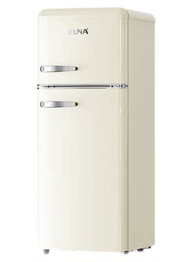 EUNA/优诺 BCD-113RF复古家用小型客厅双门奶油风高颜值小冰箱