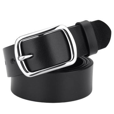 牛当家男头层牛皮不锈钢腰带