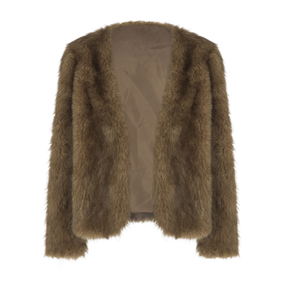 纯欲辣妹仿狐狸毛皮草保暖外套女