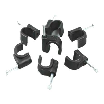 黑色圆形钢钉线卡墙壁固定