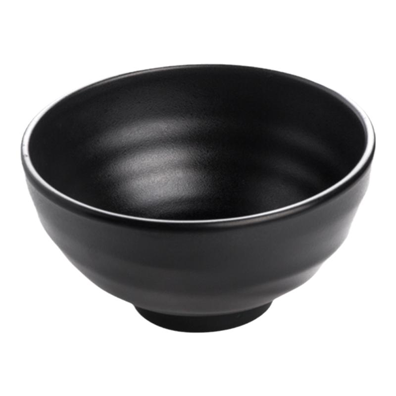 五毫美密胺餐具黑色小碗仿瓷饭碗