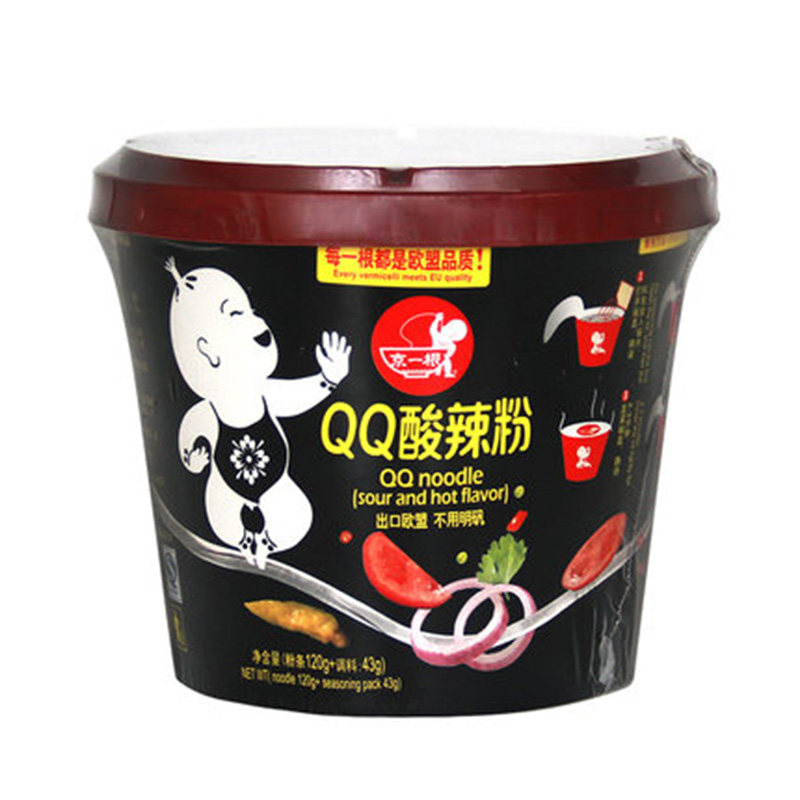 京一根 家用宿舍零食桶装酸辣粉方便面米线泡面冲泡即食夜宵速食