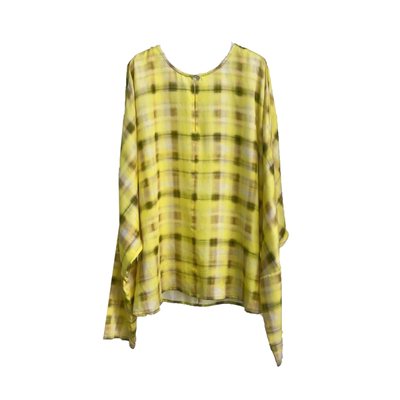 SERY黄格纹印花套头衬衣Shirt