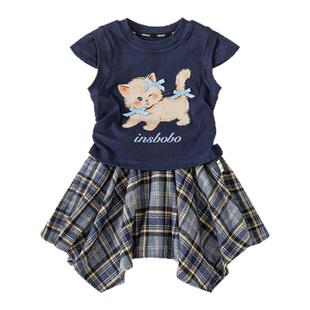 贝贝城女童套装2026春季新款女宝短袖两件套时髦女孩短裙夏装穿搭