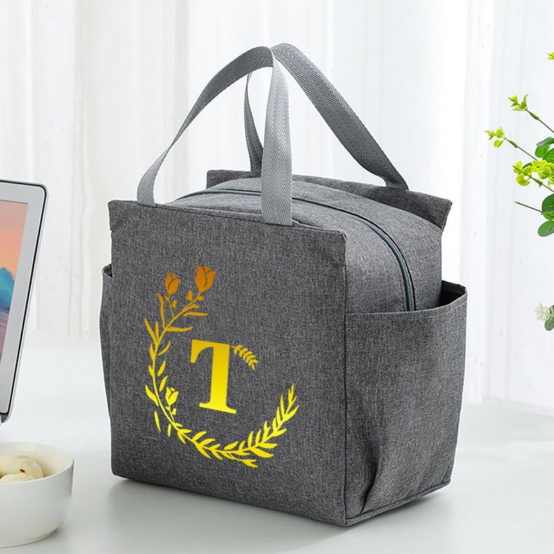 跨境新款手提饭盒袋便携式包大容量学生带饭午餐包包便当铝箔保温