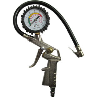 摩托车自行车轮胎充气嘴汽车充气头加气嘴接头气泵打气嘴带压力表