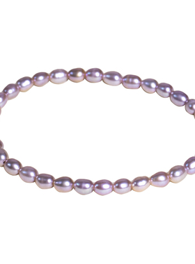 粉紫色淡紫香芋极光天然淡水真珍珠手链糖果多巴胺小米Baby珠送礼