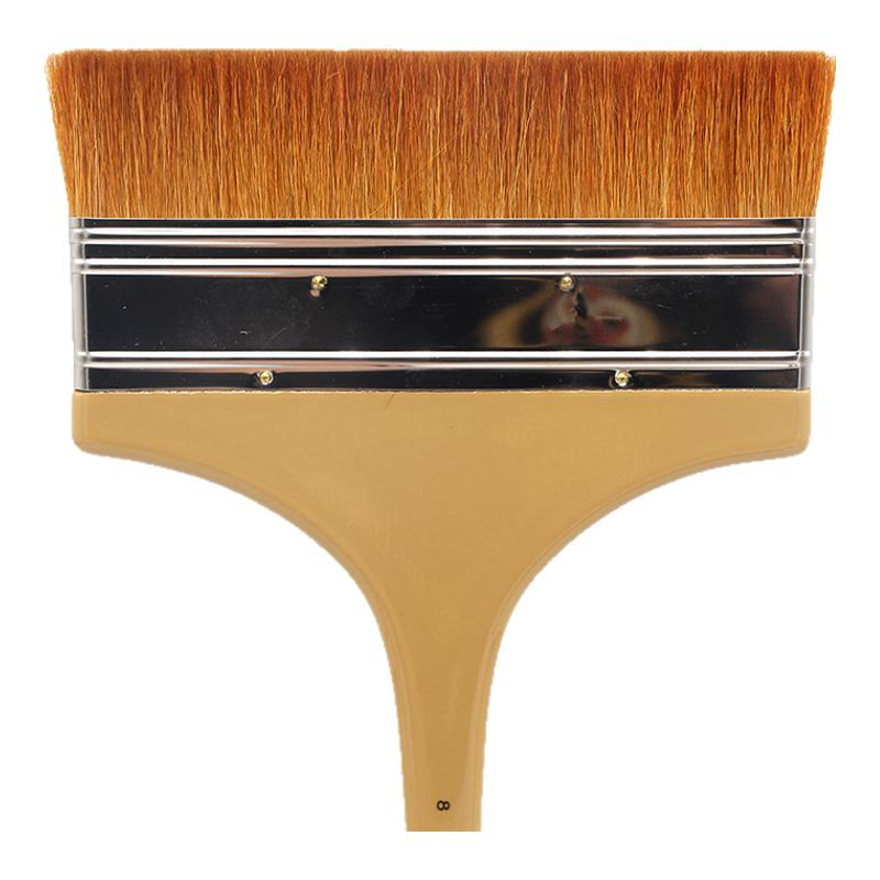 韩国hwahong华虹132山羊毛水彩排刷 油画丙烯画笔板刷底纹刷板刷