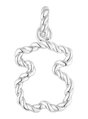 Twisted系列银质扭结小熊吊坠