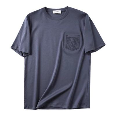 80支液氨丝光匹马棉T恤男短袖