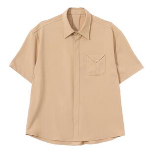 Hualun夏季免烫抗皱衬衫短袖男款2025新款男生高级感宽松夏日衬衣