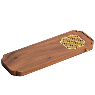 中式胡桃木茶托盘功夫茶具小茶台家用小型沥水茶盘办公实木干泡盘