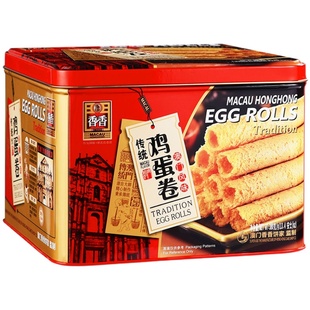 金尊零食鸡蛋卷手工礼盒装铁罐饼干办公室小吃休闲公司送礼糕点