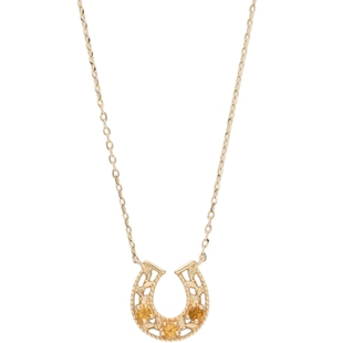 新年礼物agete/阿卡朵【海外限定】守护系列招财黄晶马蹄