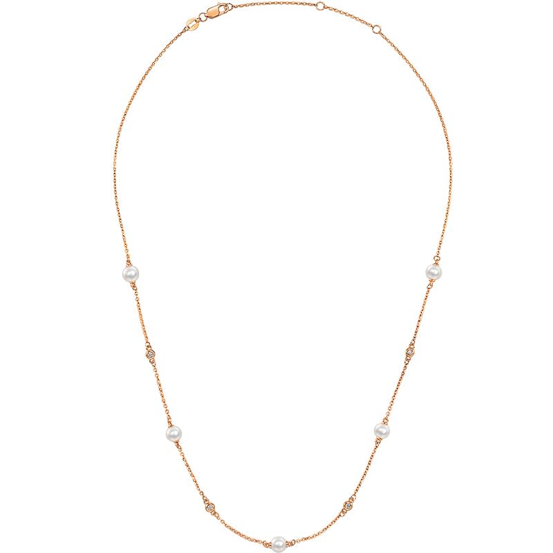 周生生珠宝饰品18K玫瑰金Daily Luxe珍珠项链95731N